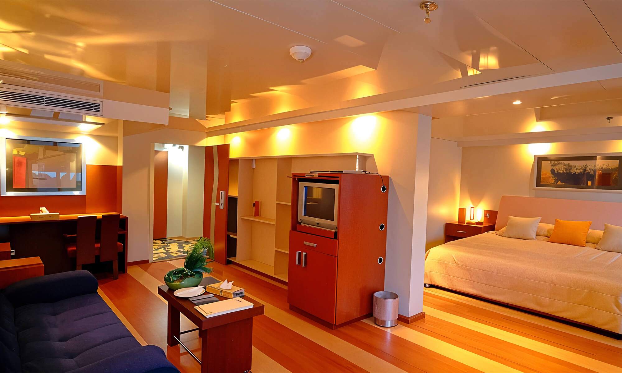 Cruise ship interior and facilities