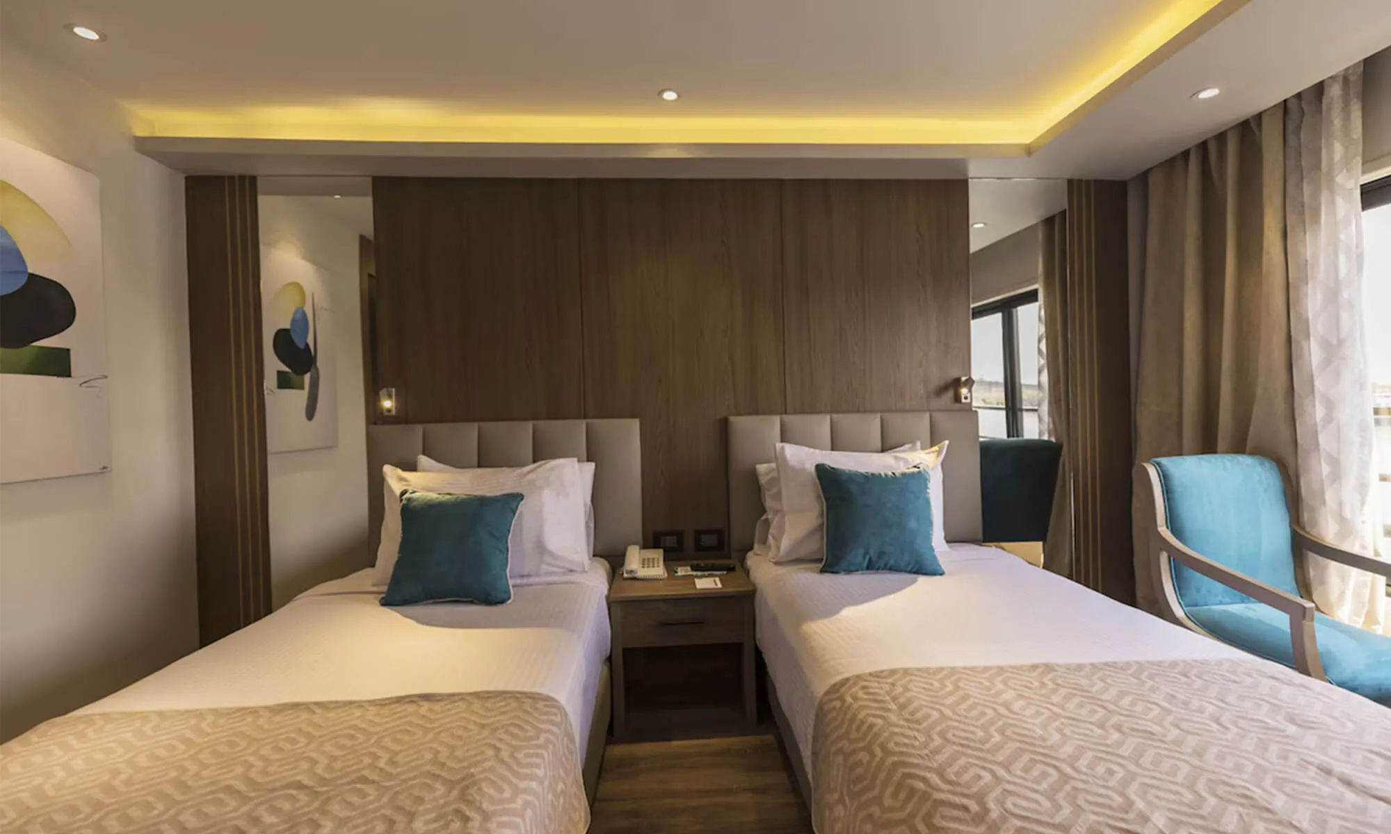 Cruise ship interior and facilities