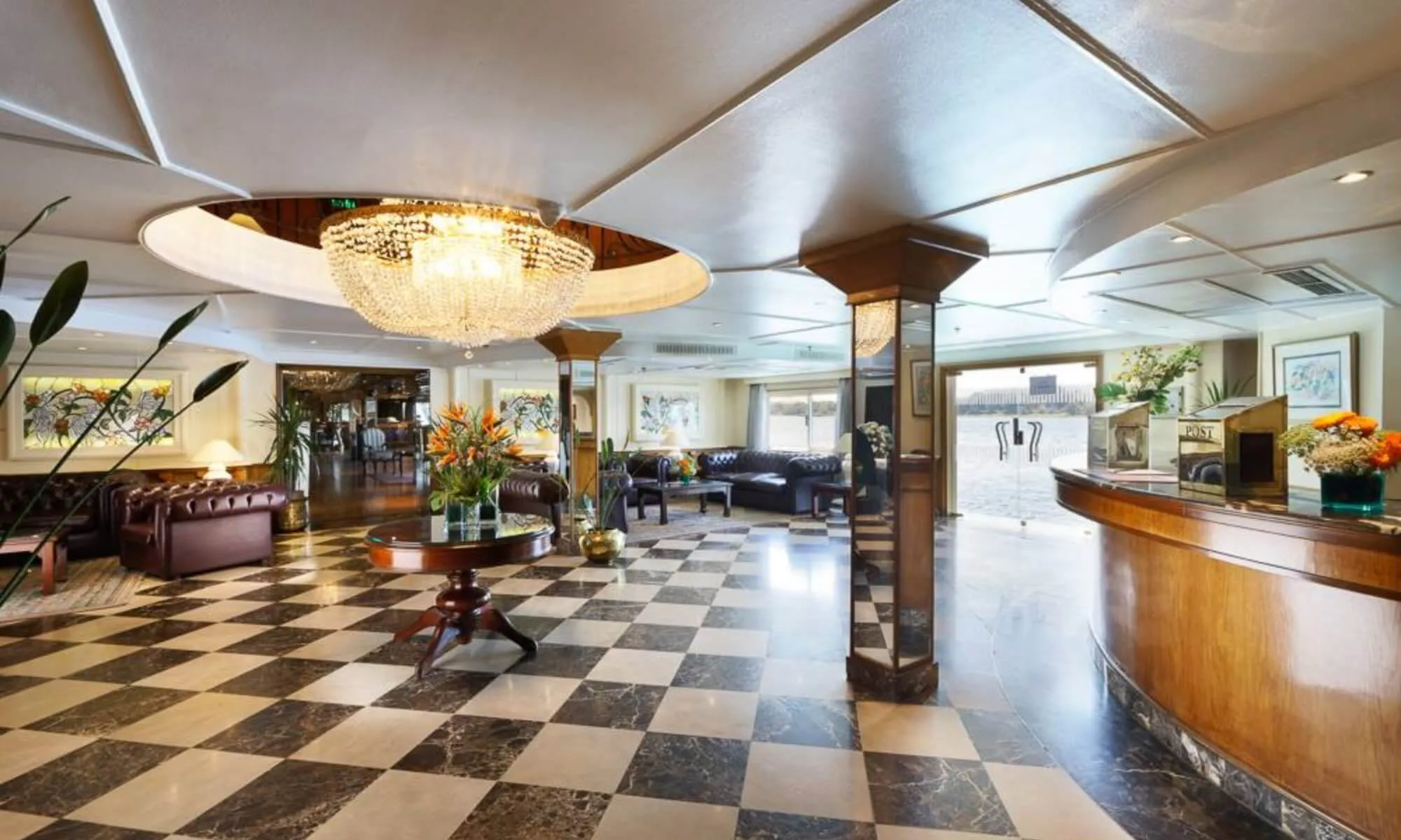 Cruise ship interior and facilities