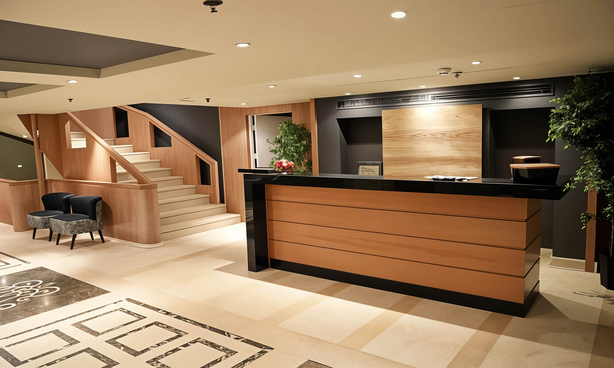 Cruise ship interior and facilities