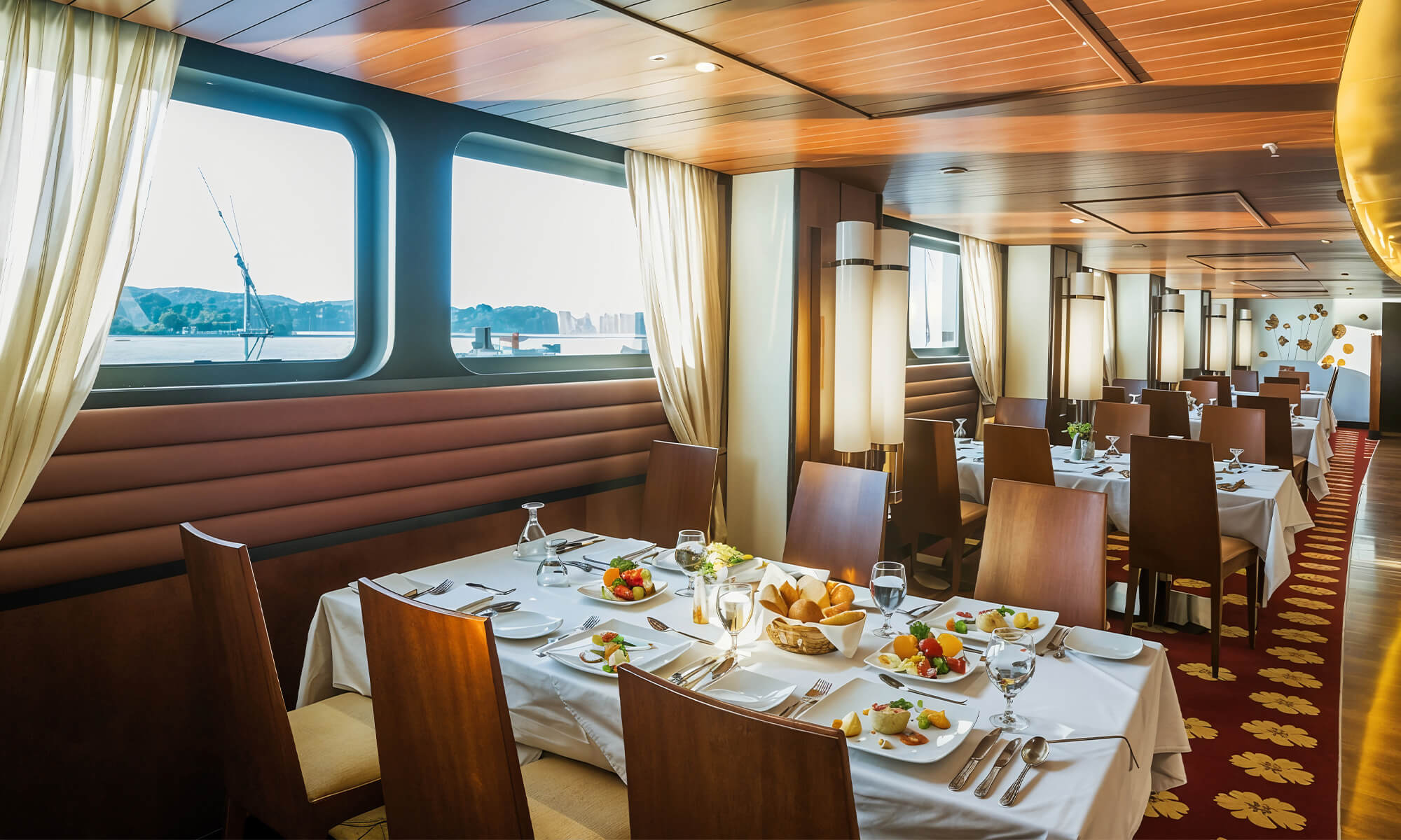 Cruise ship interior and facilities