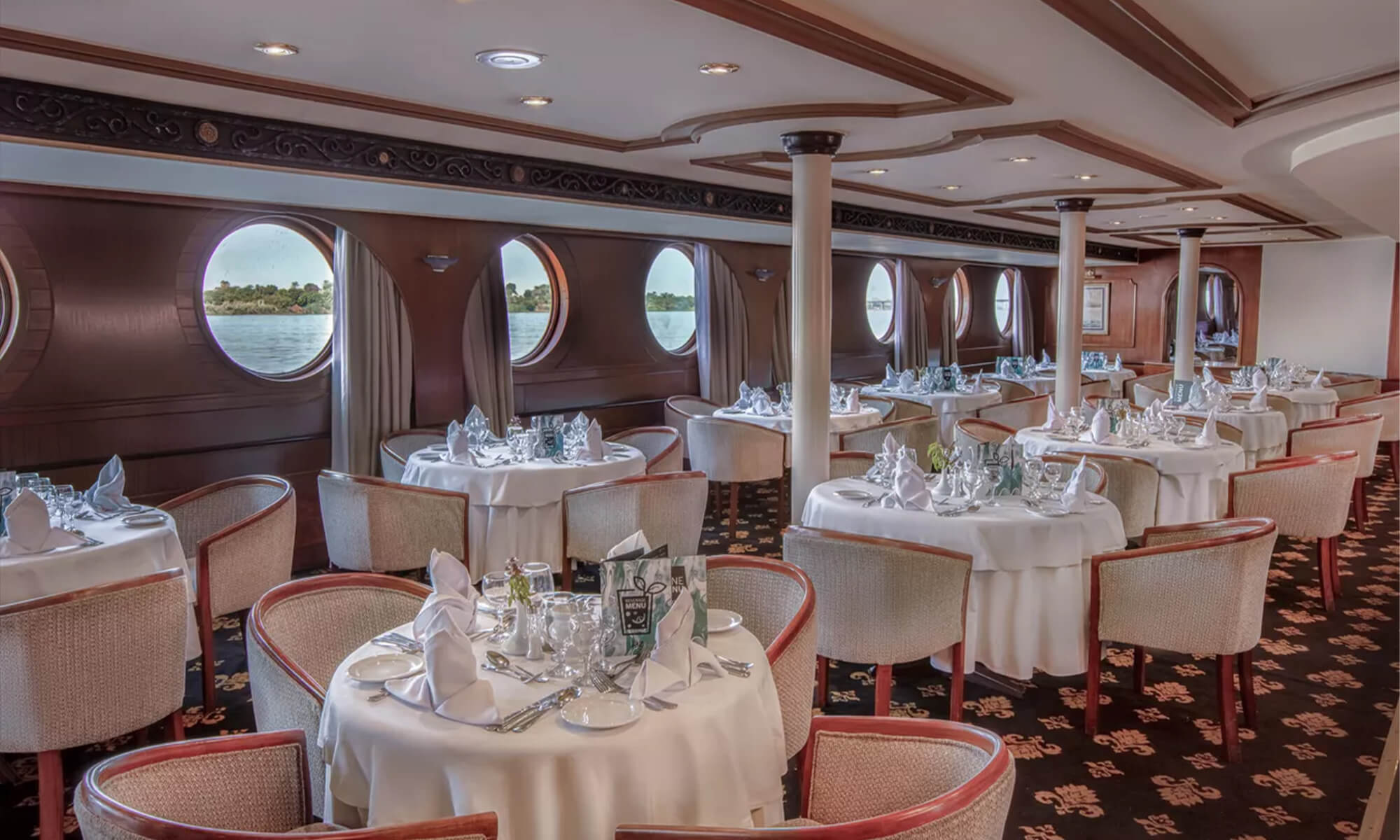Cruise ship interior and facilities