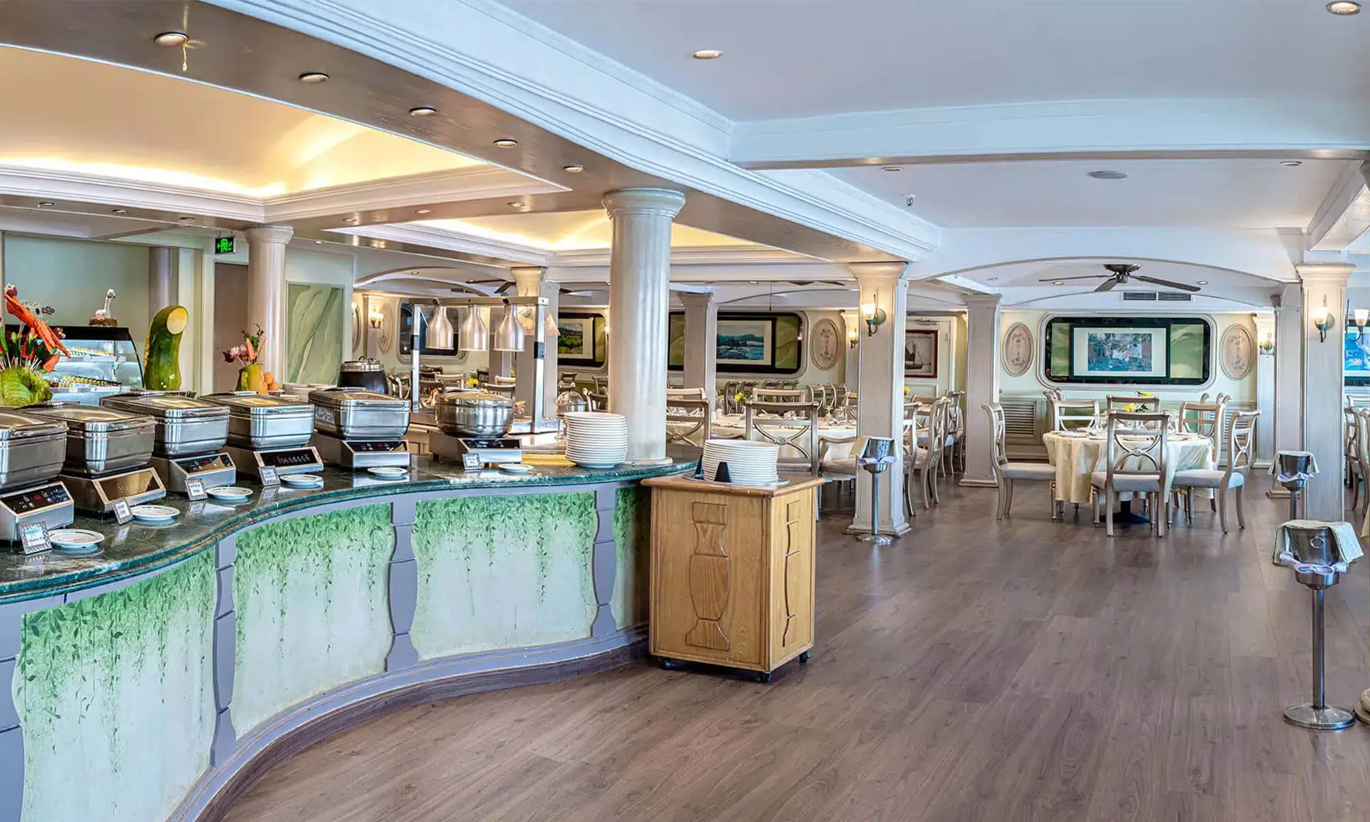 Cruise ship interior and facilities
