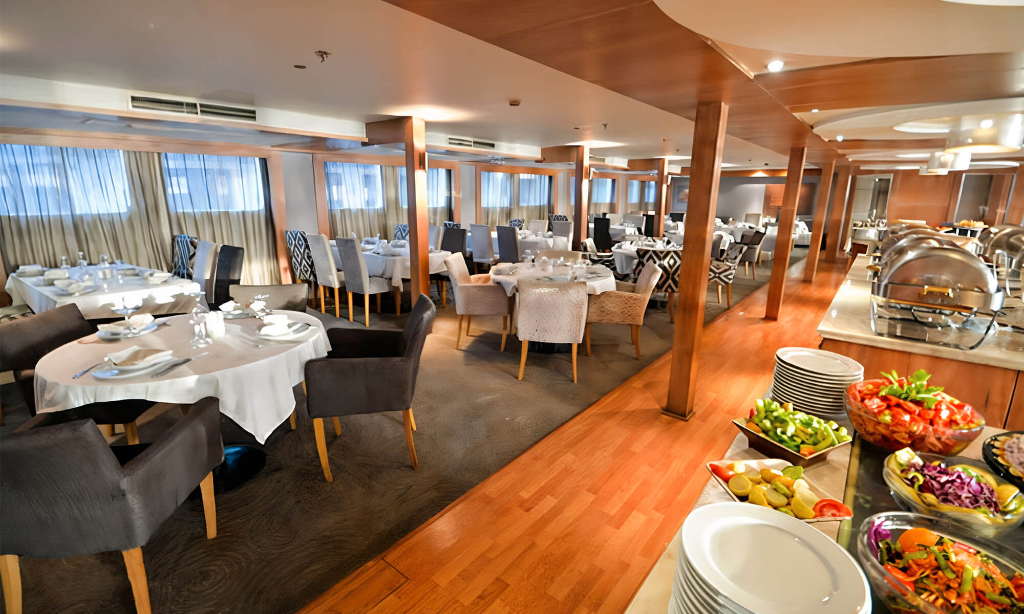 Cruise ship interior and facilities