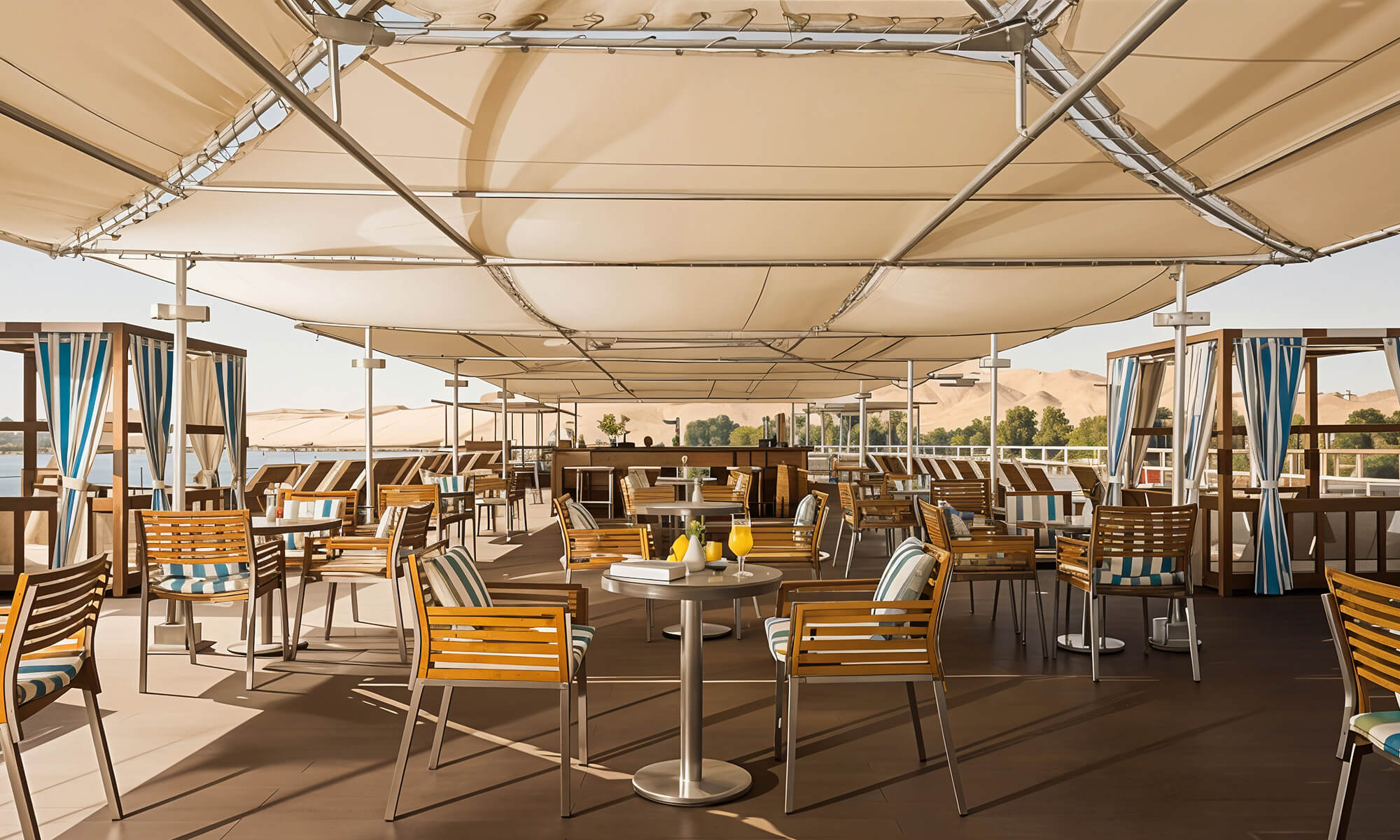 Cruise ship interior and facilities