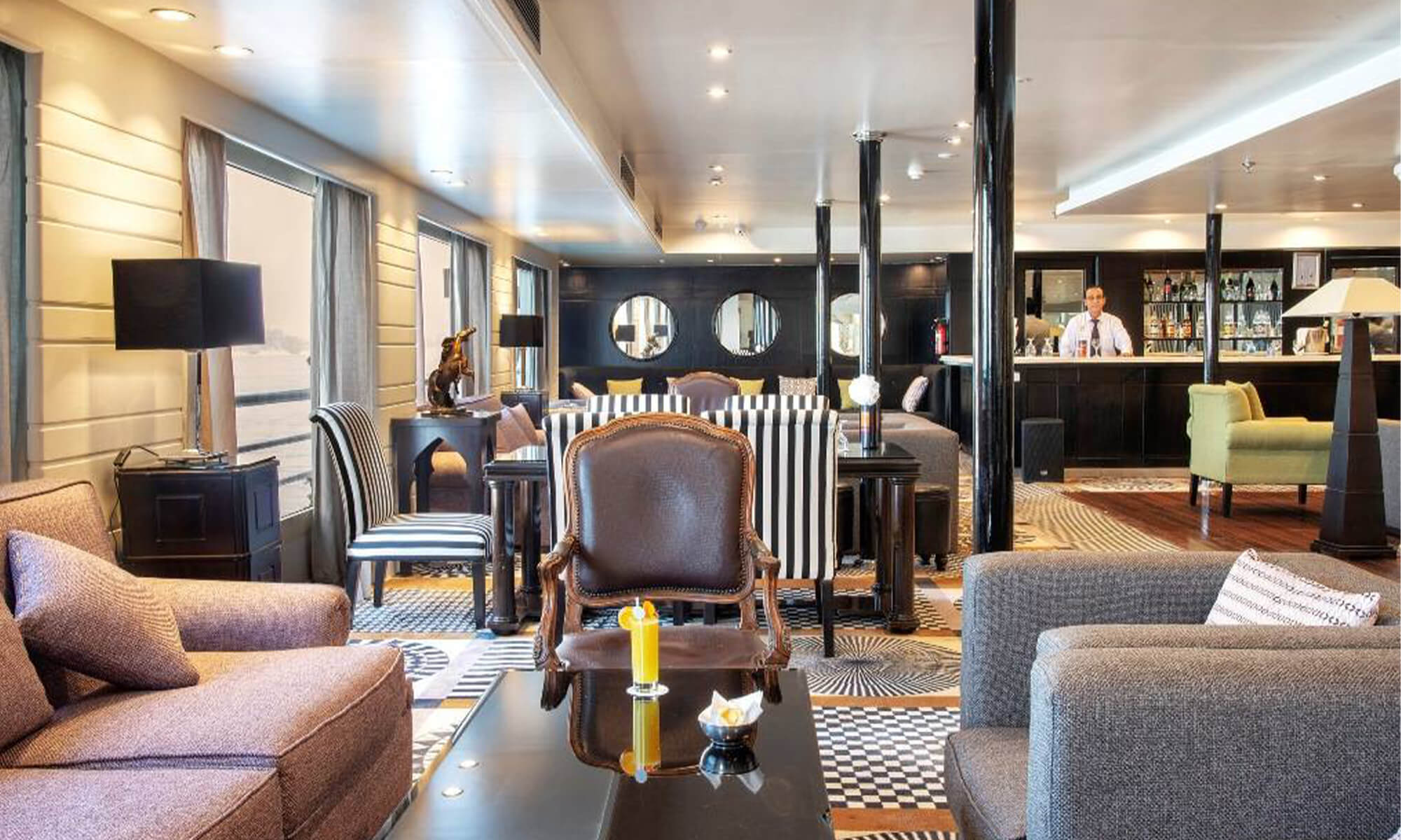 Cruise ship interior and facilities