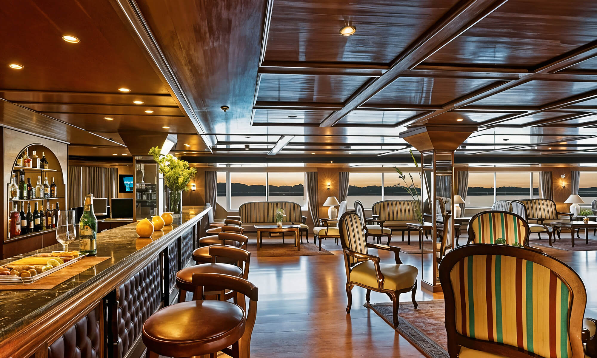 Cruise ship interior and facilities