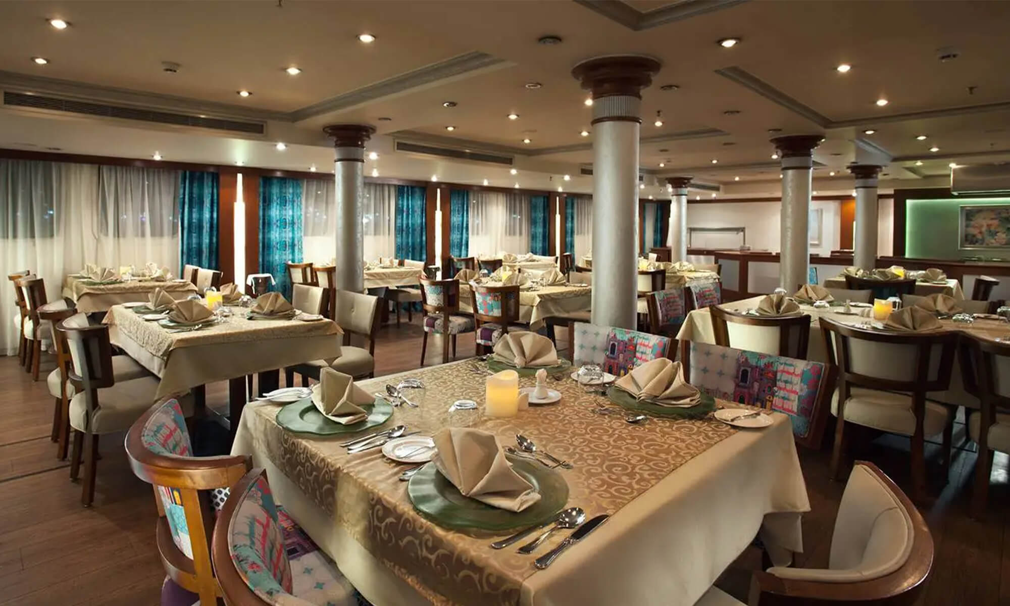 Cruise ship interior and facilities