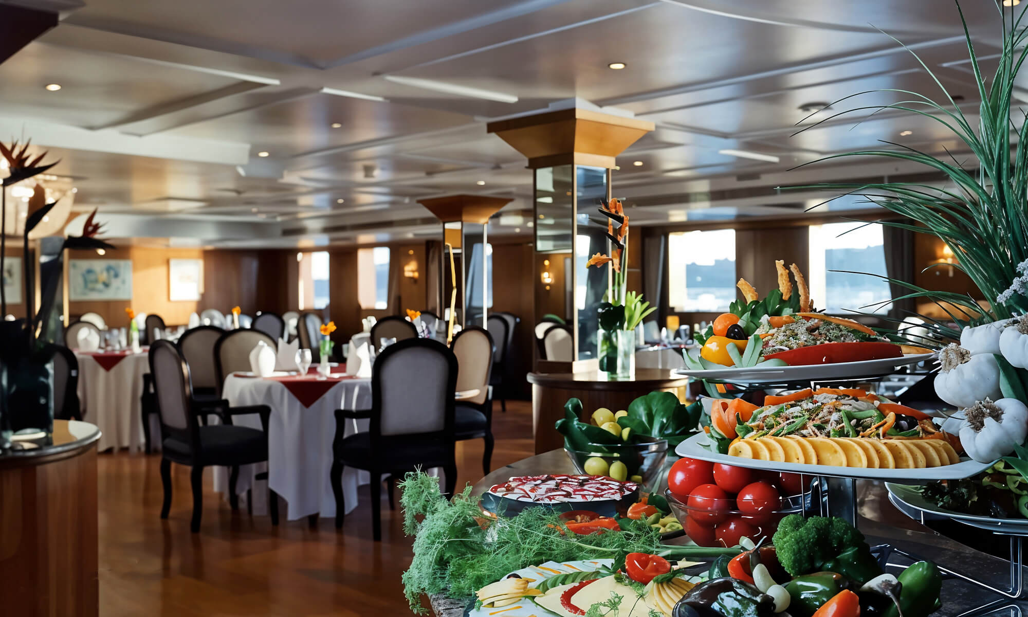 Cruise ship interior and facilities