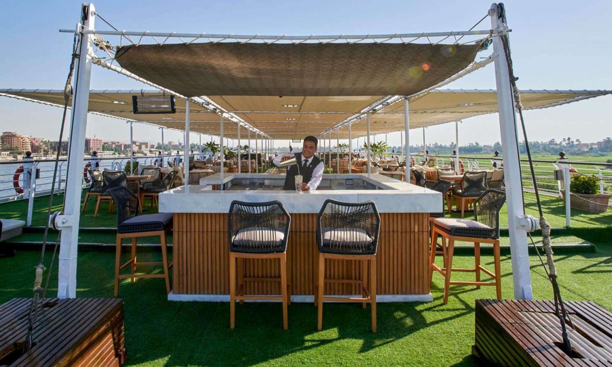 Sun Deck With Bar Of Nile Cruise Image-Nile Cruise Holiday(4).jpg