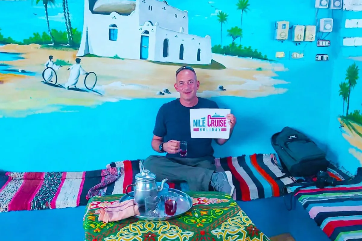 Nile Cruise Holiday Customer At the Nubian Village - Nile Cruise Holiday.webp